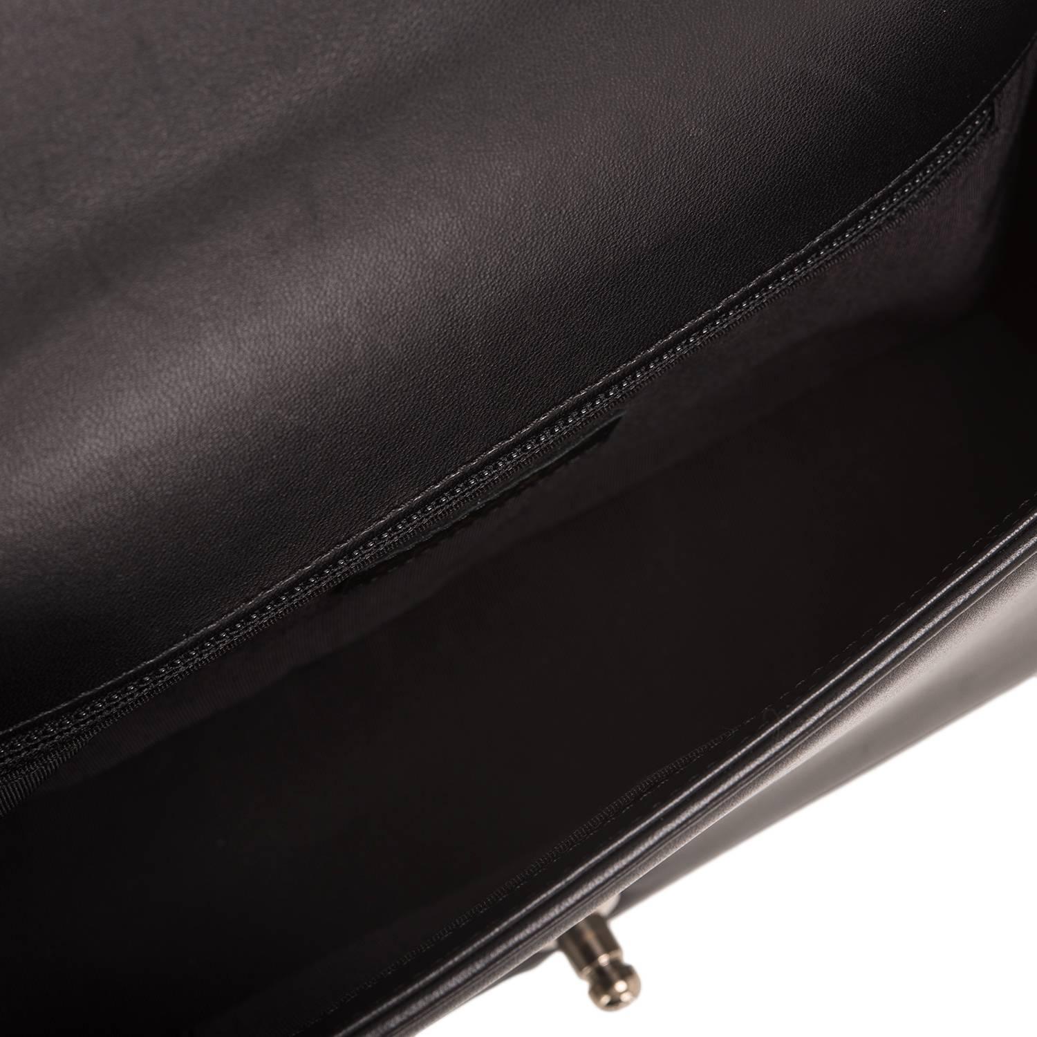 Chanel Black Quilted Lambskin New Medium Boy Bag 2
