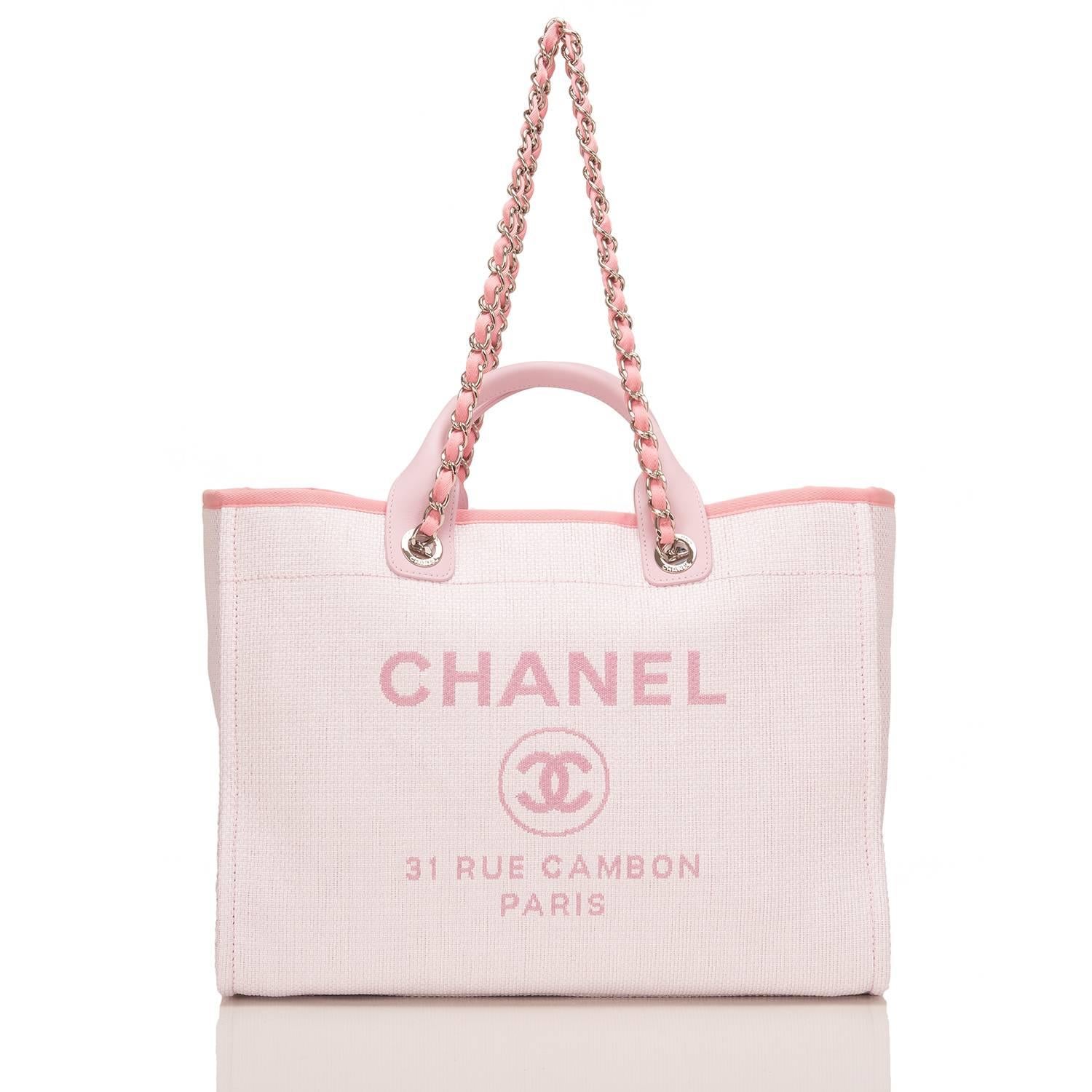 chanel pink shopping bag