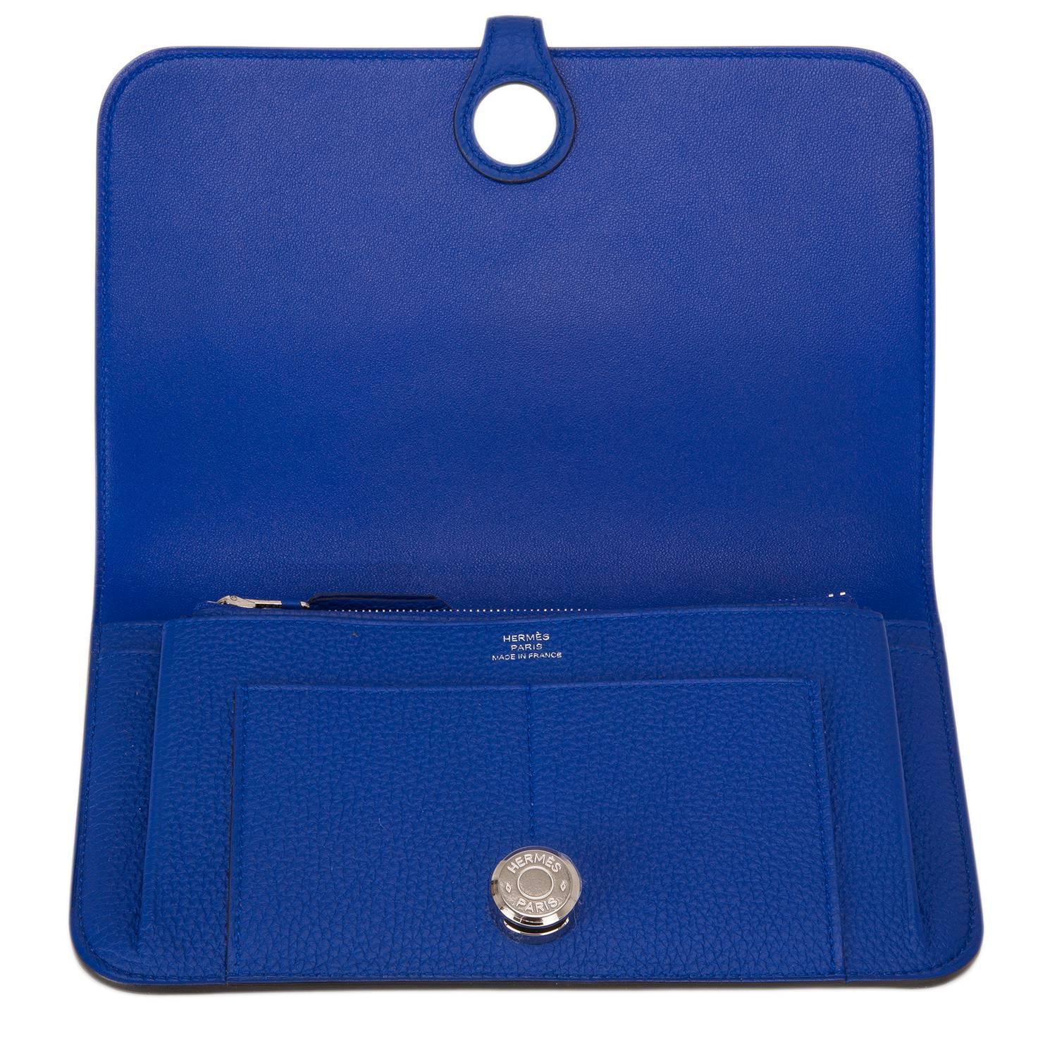 hermes knockoff bags - Hermes Blue Electric Togo Dogon Wallet For Sale at 1stdibs
