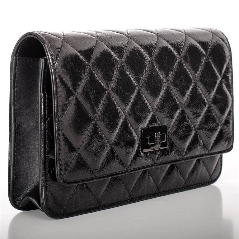 Chanel So Black Reissue Quilted Calfskin Wallet On Chain (WOC) at 1stDibs