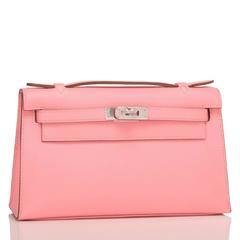 Hermes Rose Confetti Epsom Kelly Pochette