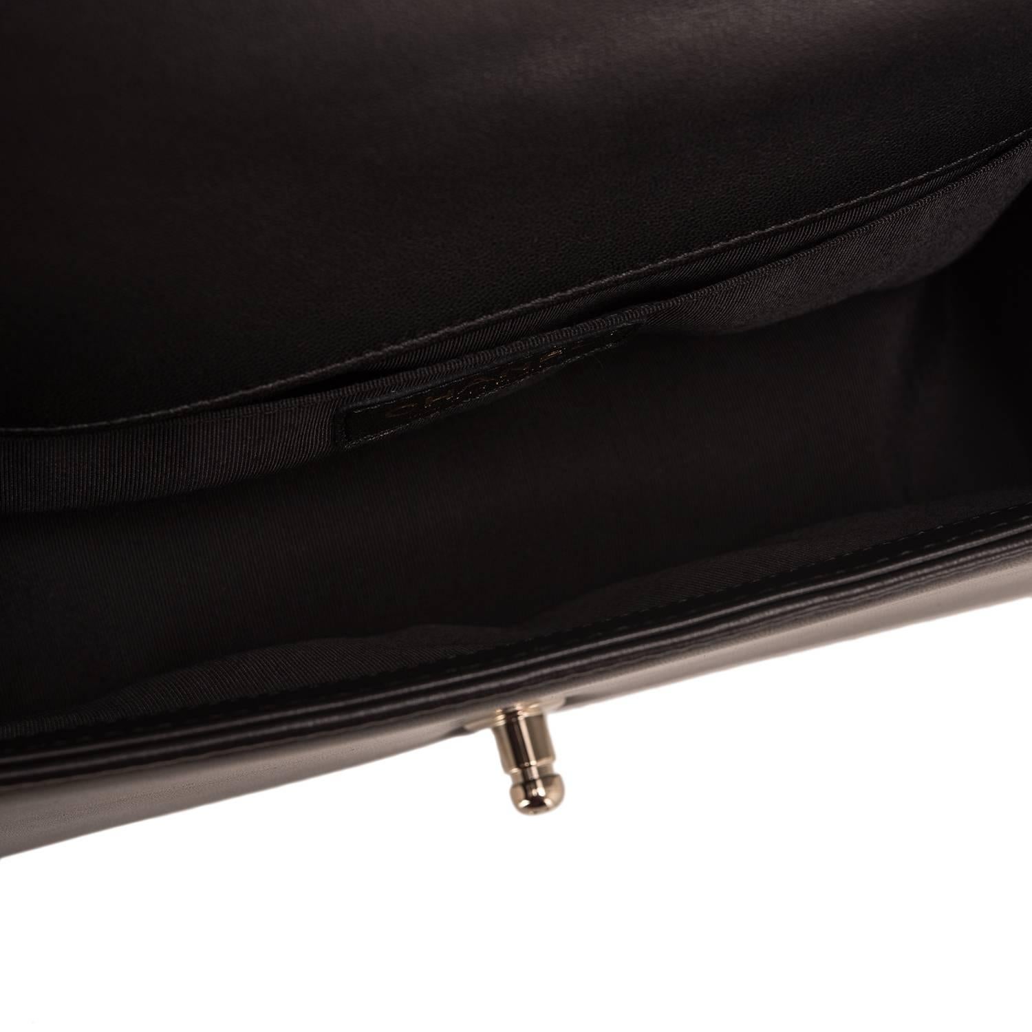 Chanel Black Quilted Lambskin Medium Boy Bag 2