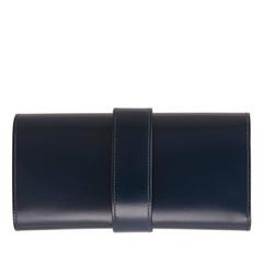 Hermes Blue Sapphire Box Medor Clutch 23cm NEW