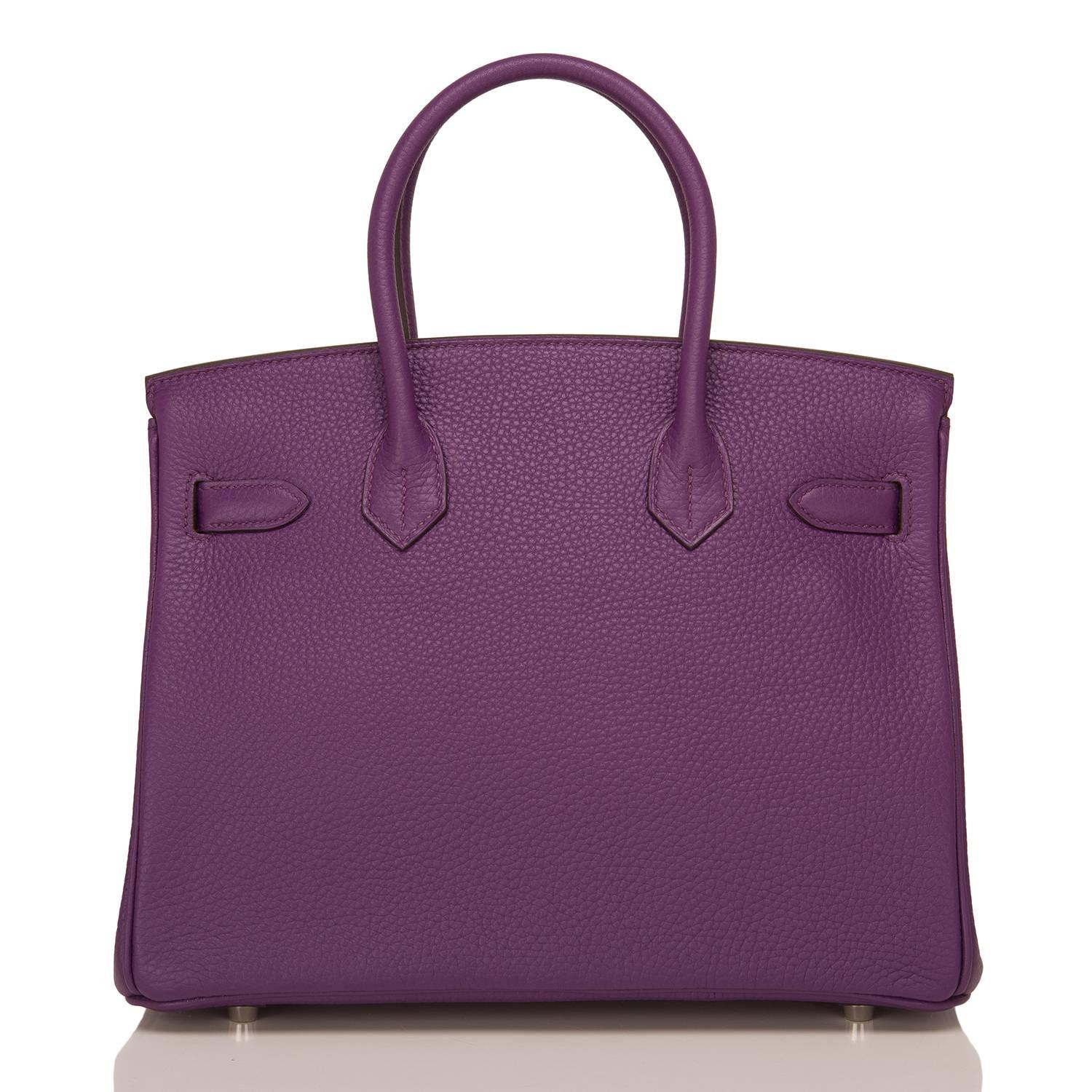 Purple Hermes Ultraviolet Togo Birkin 30cm Palladium Hardware