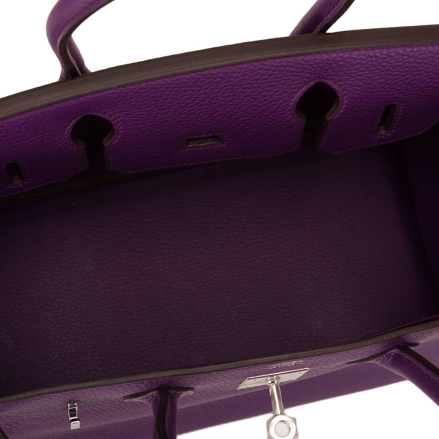 Hermes Ultraviolet Togo Birkin 30cm Palladium Hardware 1