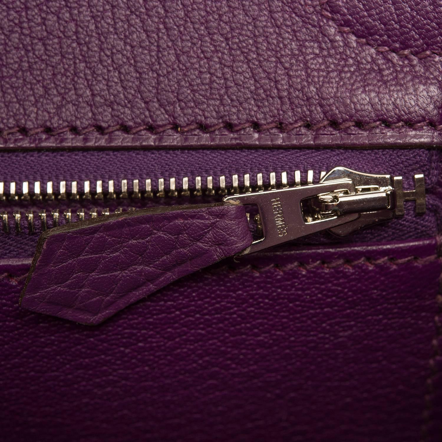 Hermes Ultraviolet Togo Birkin 30cm Palladium Hardware 2