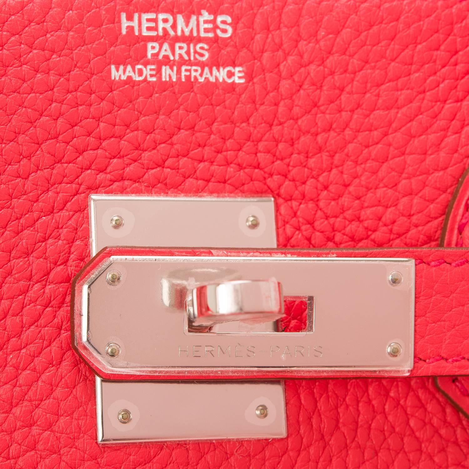 Women's Hermes Bougainvillea Togo Birkin 35cm Palladium Hardware