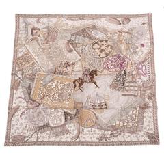 Hermes "Cavaliers du Caucase" Silk Twill Scarf 90cm