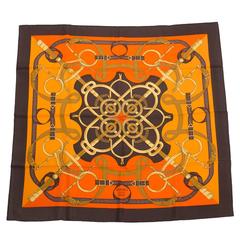 Hermes "Eperon d'Or" Silk Twill Scarf 90cm 