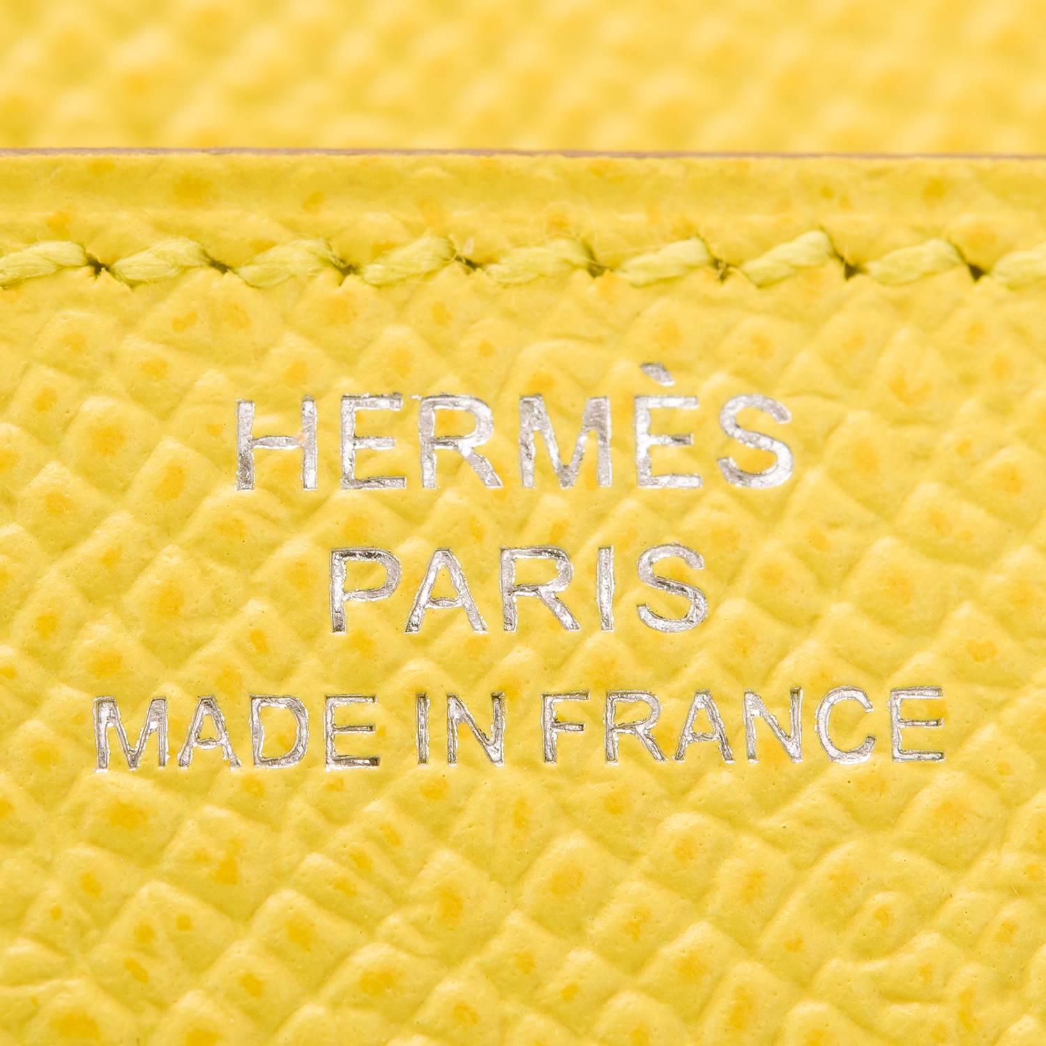 Women's Hermes Soufre Epsom Constance Longue Wallet For Sale