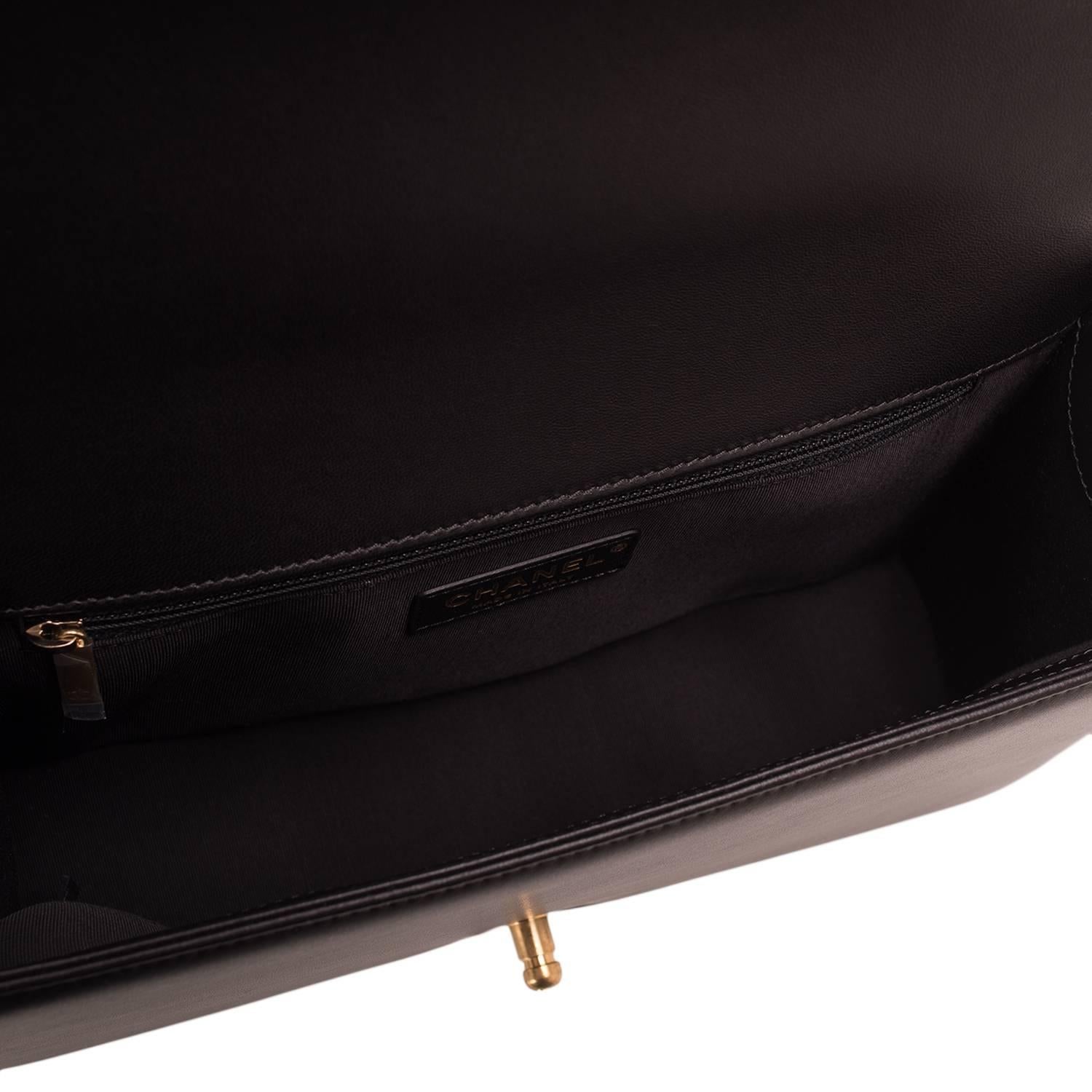 Chanel Black Lambskin New Medium Boy Bag For Sale 2