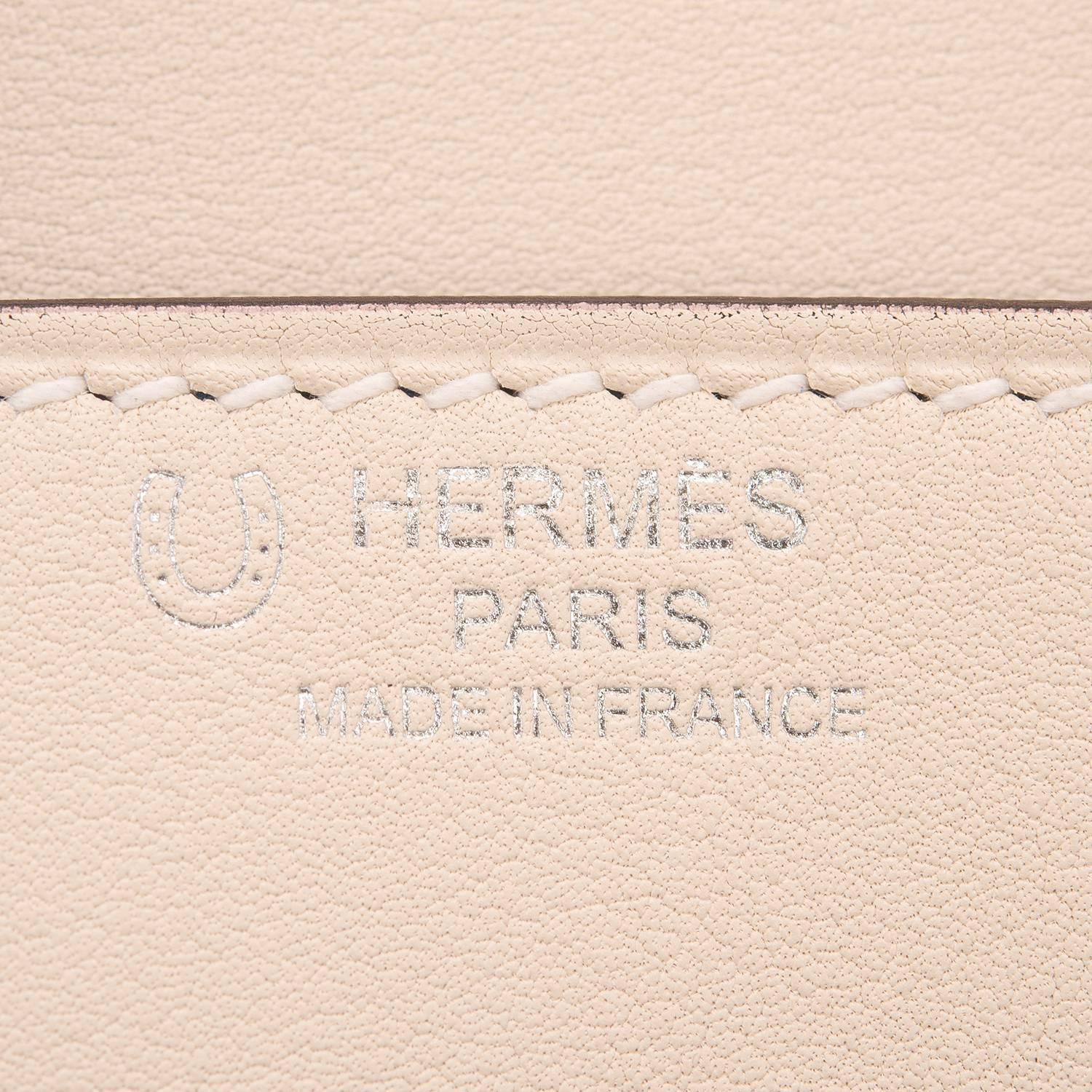 Hermes HSS Blue Hydra And Craie Swift Birkin 25cm Brushed Palladium Hardware For Sale 1