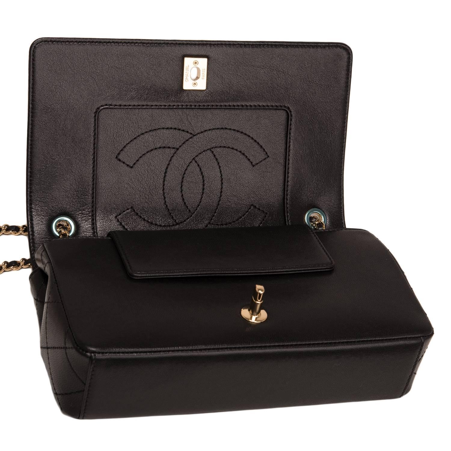 Chanel Paris In Rome Black Sheepskin Flap Bag 2