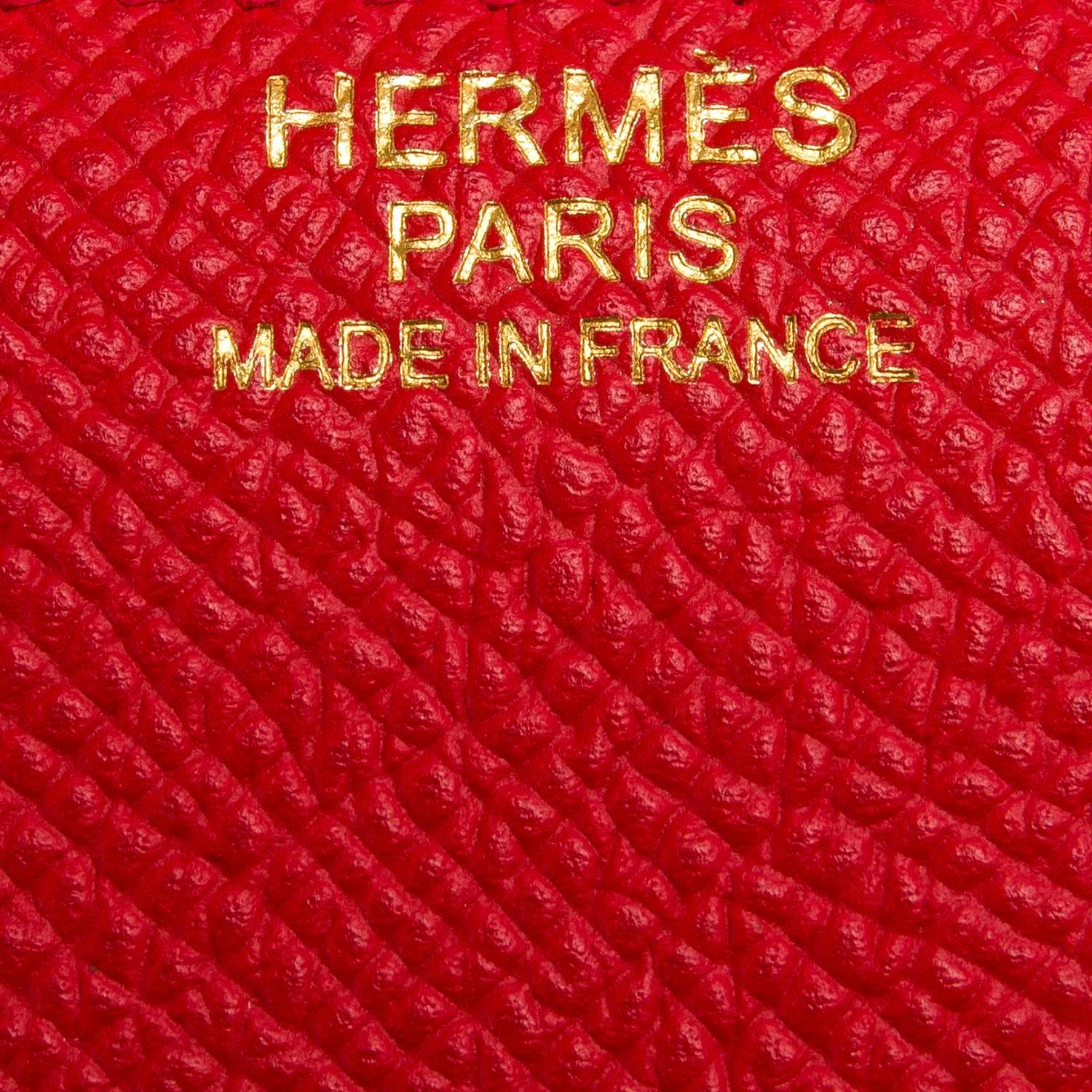 Hermes Rouge Casaque Epsom Constance 24cm Gold Hardware 1