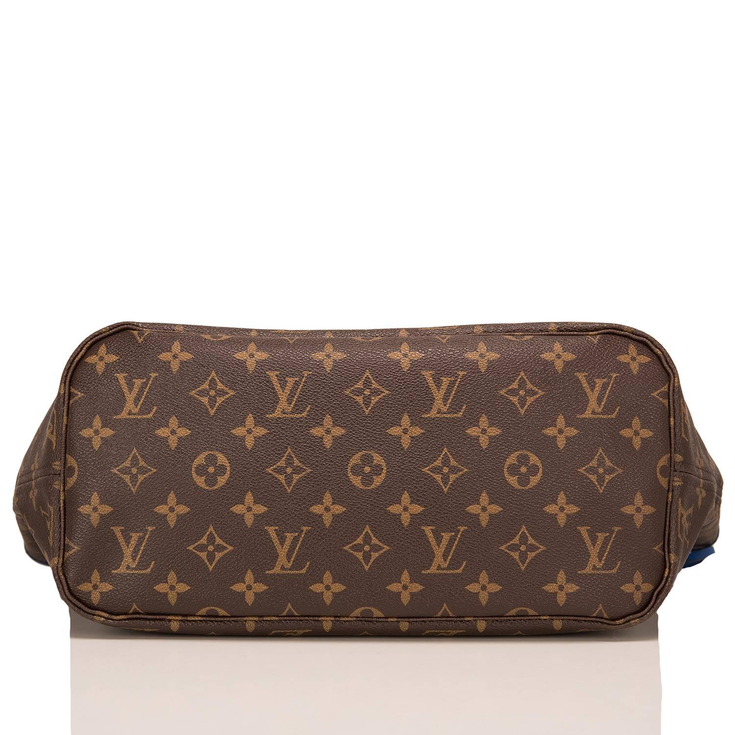 Louis Vuitton Monogram Grand Bleu Ikat Neverfull MM In New Condition In New York, NY