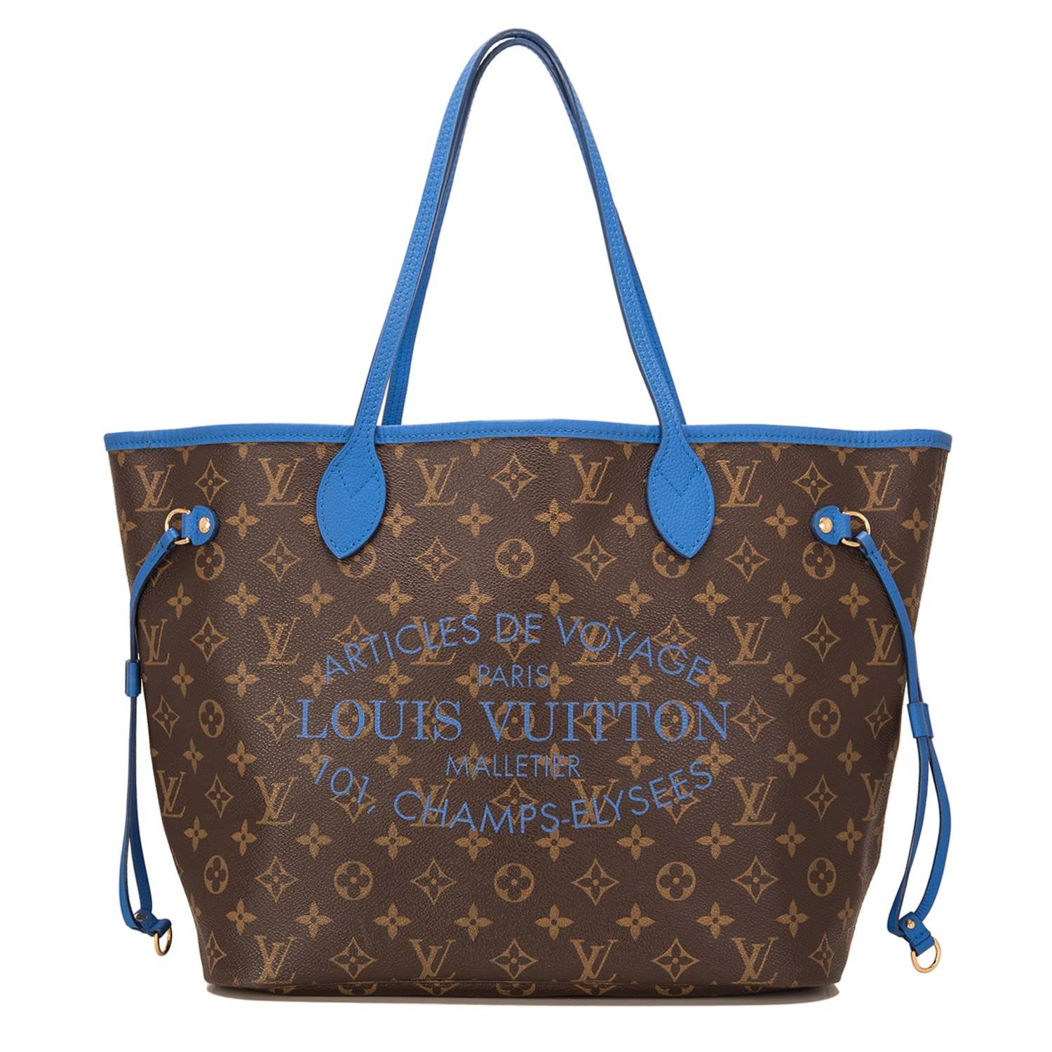 Louis Vuitton Monogram Grand Bleu Ikat Neverfull MM