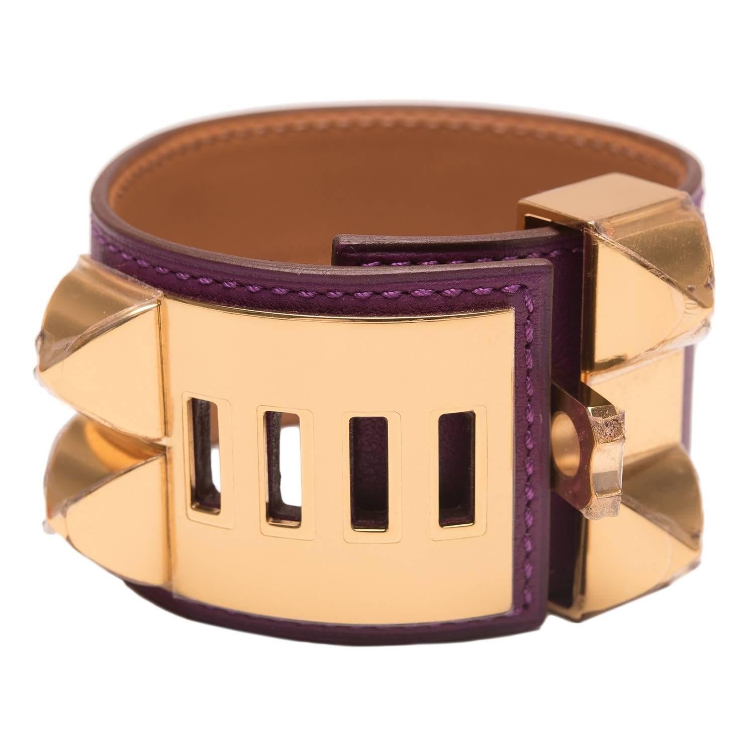 Hermes Anemone Swift Collier De Chien (CDC) Bracelet Small In New Condition For Sale In New York, NY