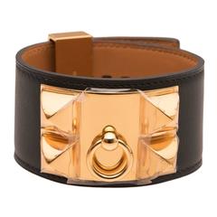 Hermes Black Swift Collier De Chien (CDC) Bracelet Large