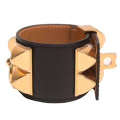 Hermes Black Swift Collier De Chien (CDC) Small Bracelet