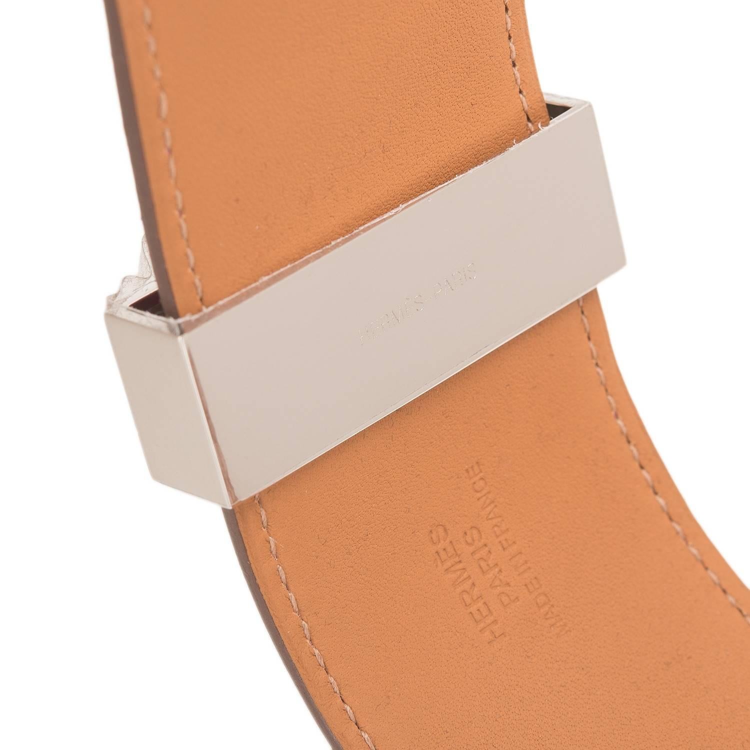 Women's Hermes Tosca Swift Collier De Chien (CDC) Bracelet with Palladium Hardware For Sale
