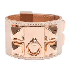 Hermes Craie Leather Collier De Chien (CDC) Bracelet Small