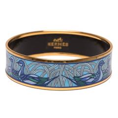 Hermes "Ducks" Wide Printed Enamel Bracelet GM (70)
