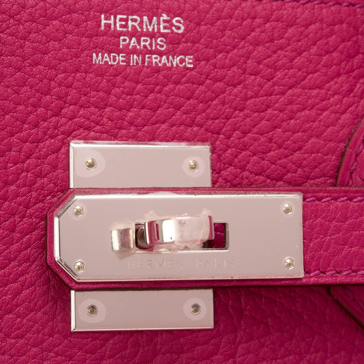 Hermes Tosca Fjord Birkin 35cm Palladium Hardware In New Condition For Sale In New York, NY