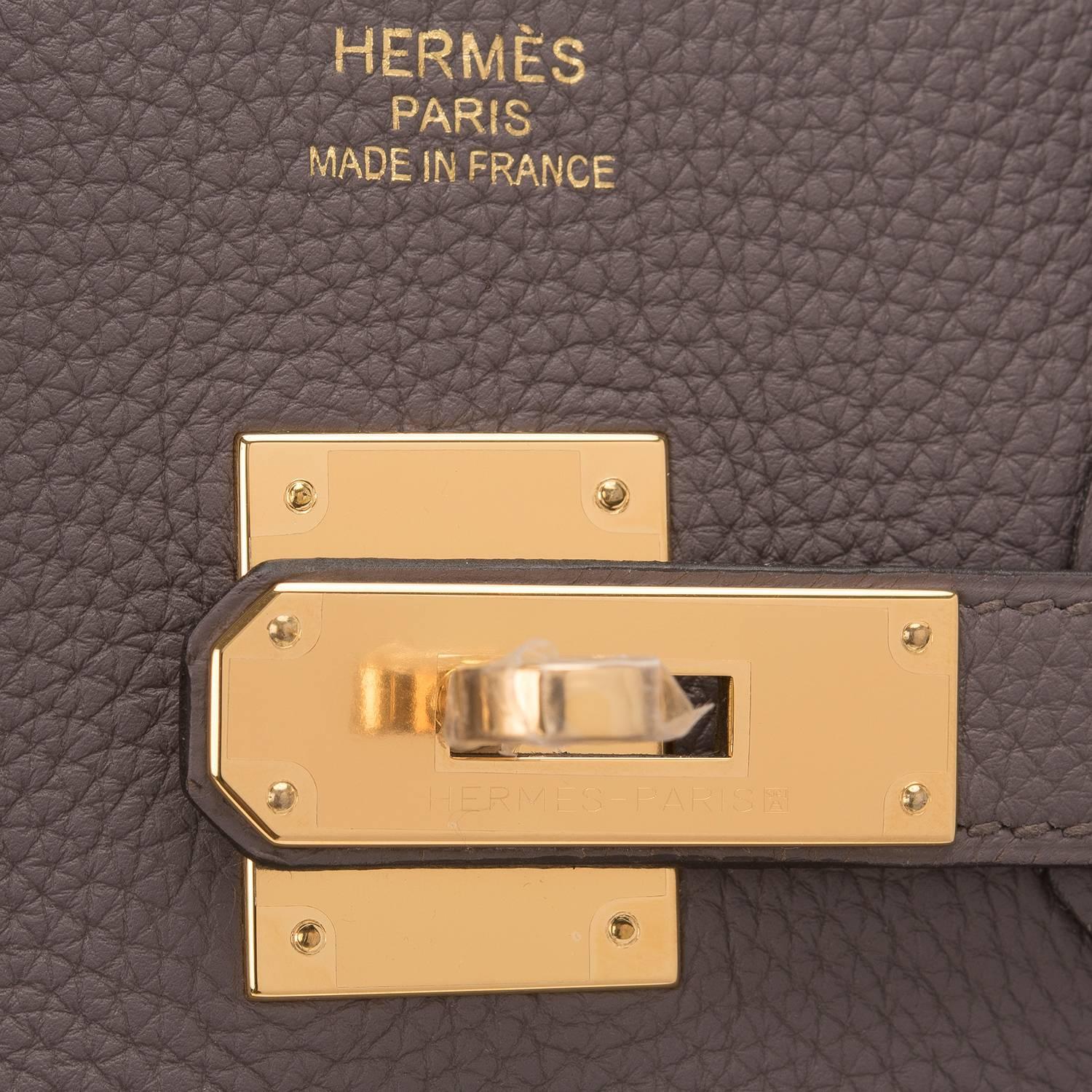 Hermes Etain Togo Birkin 35cm Gold Hardware For Sale 1