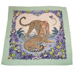 Hermes "Jungle Love" Cashmere and Silk Shawl 140cm