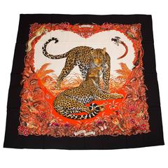 Hermes "Jungle Love" Cashmere and Silk Shawl 140cm