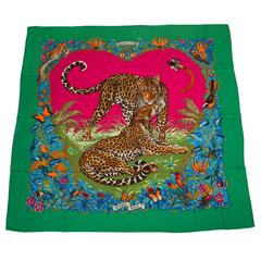 Hermes "Jungle Love" Cashmere and Silk Shawl 140cm 9