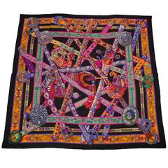 Hermes "Le Songe de la Licorne" Cashmere and Silk Shawl 140cm