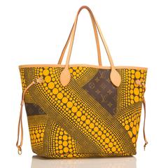 Louis Vuitton Yellow Monogram Kusama Waves Neverfull MM