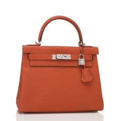 Hermes Cuivre Togo Retourne Kelly 28cm Palladium Hardware