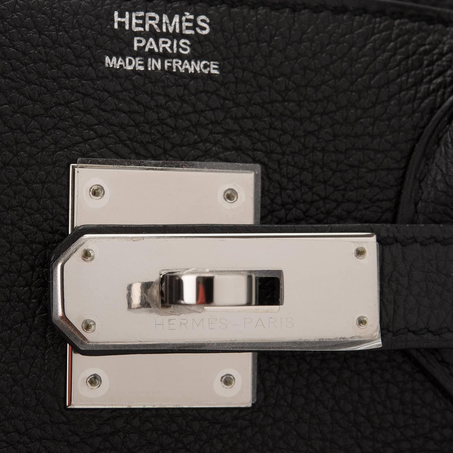 Hermes Black Togo Birkin 30cm Palladium Hardware For Sale 2