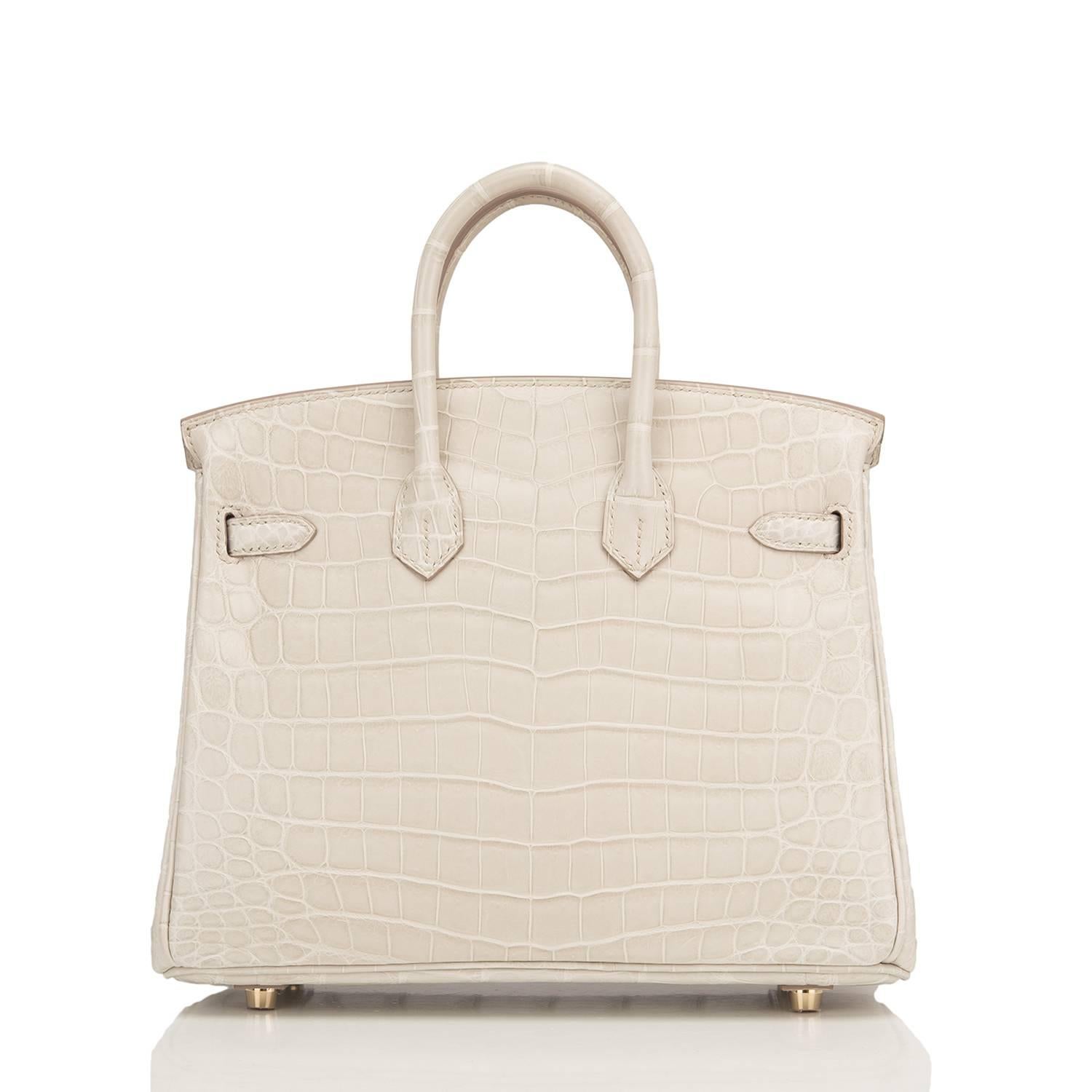 hermes birkin 25 beton alligator