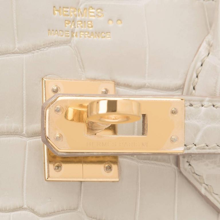 Hermes Birkin 25 Beton Matte Alligator Gold Hardware – Madison Avenue  Couture