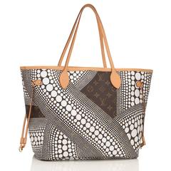 Louis Vuitton White Monogram Kusama Waves Neverfull MM