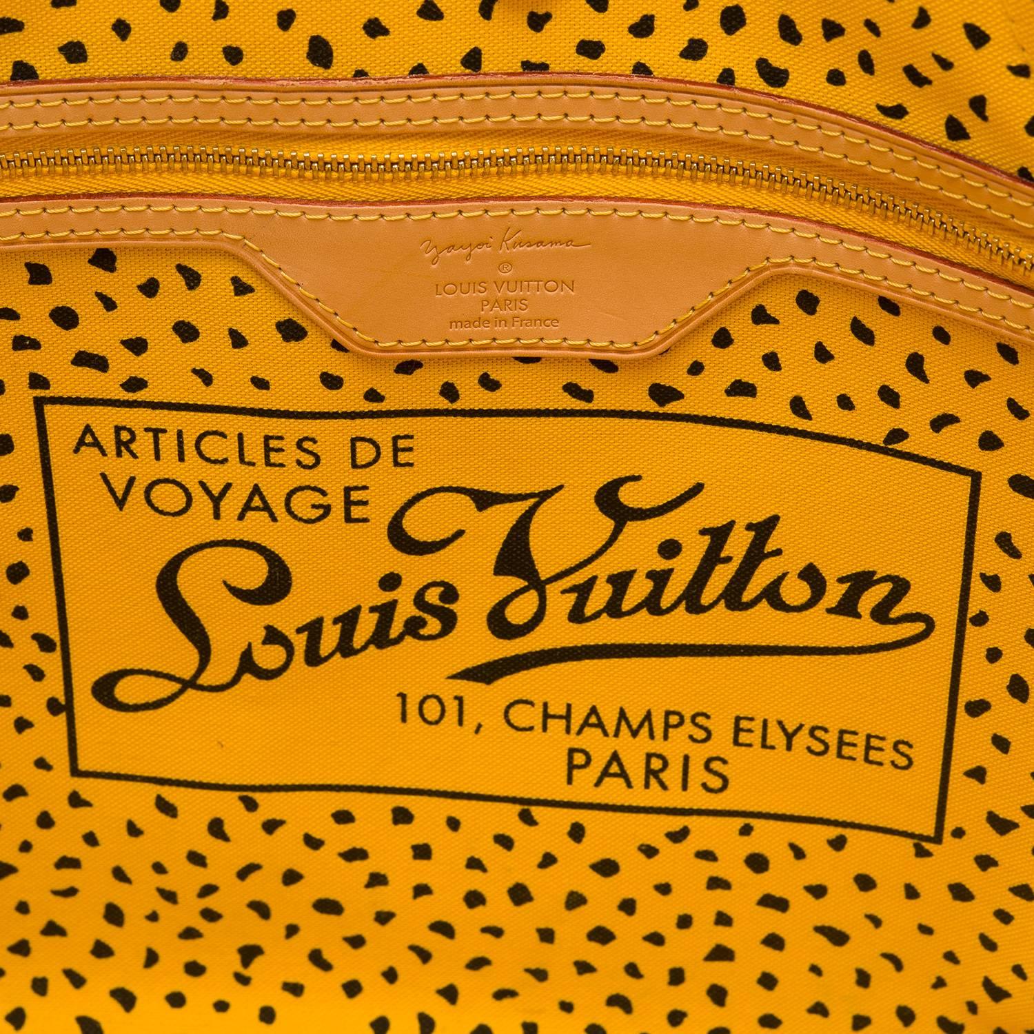 Louis Vuitton Yellow Monogram Kusama Waves Neverfull MM For Sale 3