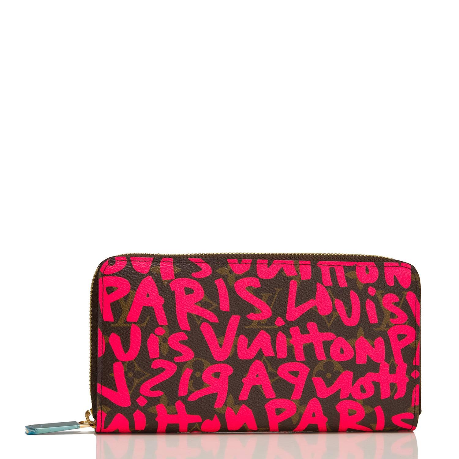 Louis Vuitton limited edition Stephen Sprouse Monogram Graffiti Zippy Wallet of coated canvas with all over 