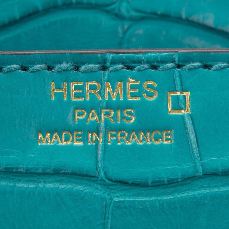 Hermès Birkin 25 Gris Elephant Crocodile Porosus Matte Gold Hardware G —  The French Hunter