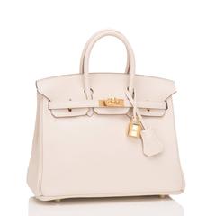 Hermes Swift 25cm Gold Hardware Craie Birkin Bag
