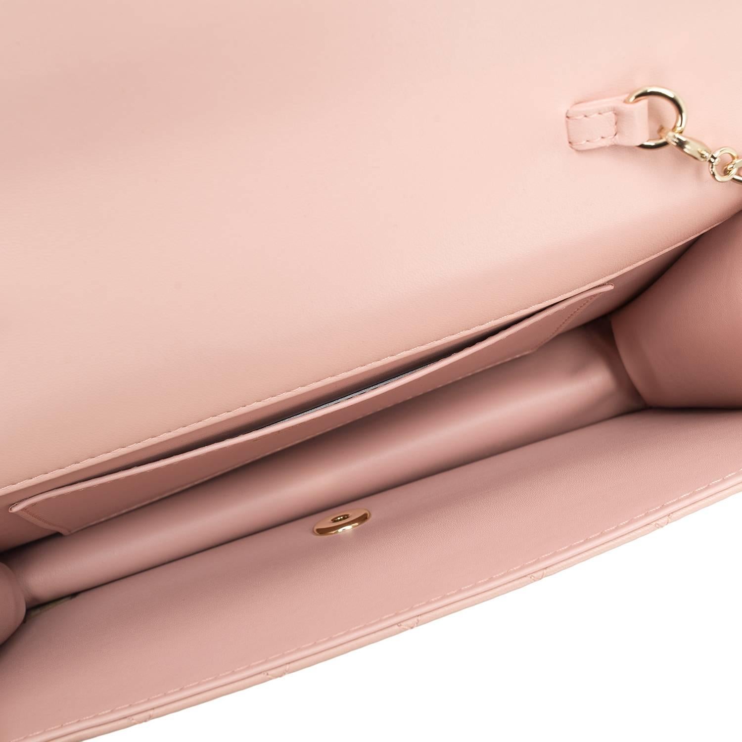 Women's Chanel Nude Lambskin Fantasy Pearls Large Evening Flap Bag