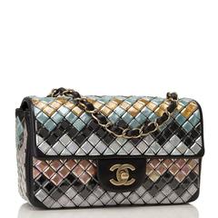 Chanel Black Mosaic Embroidered Small Flap Bag NEW