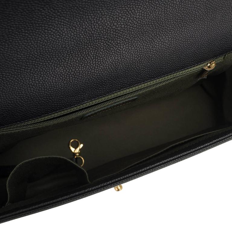 Chanel Black Quilted Caviar Large Boy Bag For Sale at 1stDibs