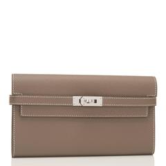 Hermes Etoupe Epsom Kelly Long Wallet