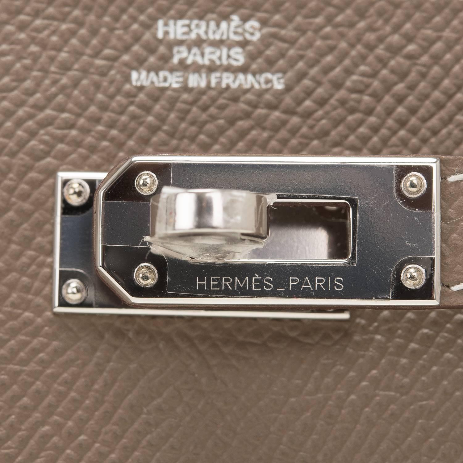 Hermes Etoupe Epsom Kelly Long Wallet For Sale 1