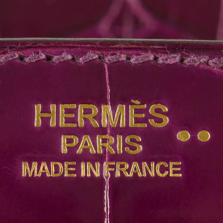 Hermès Birkin 30cm Crocodile Shiny Nilo D5 Geranuim Gold Hardware