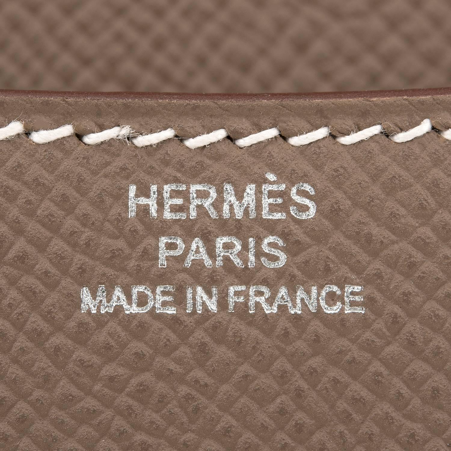 Hermes Etoupe Epsom Mini Constance 18cm Palladium Hardware 1