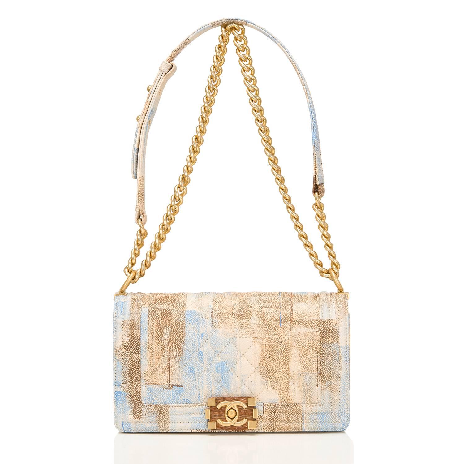 Chanel Watercolor Printed Caviar Medium Boy Bag 1